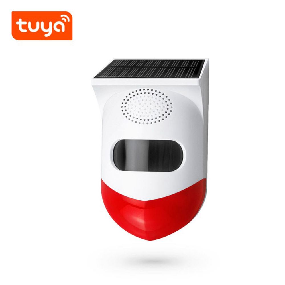 Sensor inteligente Exterior Pir Solar Wifi + Sirena 120db Tuya-Ct80wr